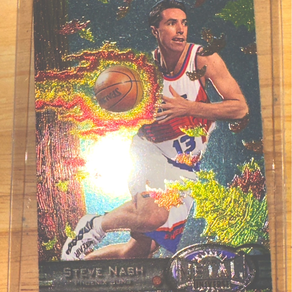 Steve Nash NBA 96-97 Skybox Metal Universe Trading Card/ Collectible Card.